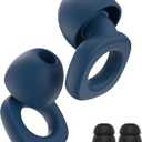 Soft Ear Plugs for Sleeping,Reusable Ear Plugs for Noise Reduction (Navy Blue)