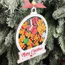 6" Shaking Christmas Ornament 2025 for Family of 2,3,4,5,6,7,8,9,10,11,12,13,14,15,16, DIY Gingerbread Keepsake with Dog Cat, New Home Ornament, Gifts for Xmas Tree Hanging Decor HO49-6W