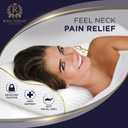 Royal Therapy Memory Foam Pillow, Queen Neck Pain Relief, Contour Cervical Pillow, for Neck and Shoulder Pain, Side, Back and Stomach Sleeper, 24x14x5 inches