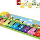 FOKI Floor Piano Mat for Toddlers, Sensory Educational Dancing Musical Keyboard Carpet Toy, Animal Sounds Touch Playmat Blanket, for 1 to 5 Years Old Boy and Girl