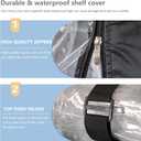 Waterproof Shelf Cover,Outdoor 600D Heavy Duty Dustproof Storage Shelves Cover,42''x18''x72'' Shelf Covers for Wire Shelving with Zippers,Storage Rack Covers with Clear Front