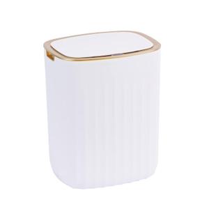 ELPHECO 3.5 Gallon Waterproof Motion Sensor Bedroom Can with Lid Bathroom Decor, Bathroom Accessories Automatic Garbage Bin for Living Room Office, Golden