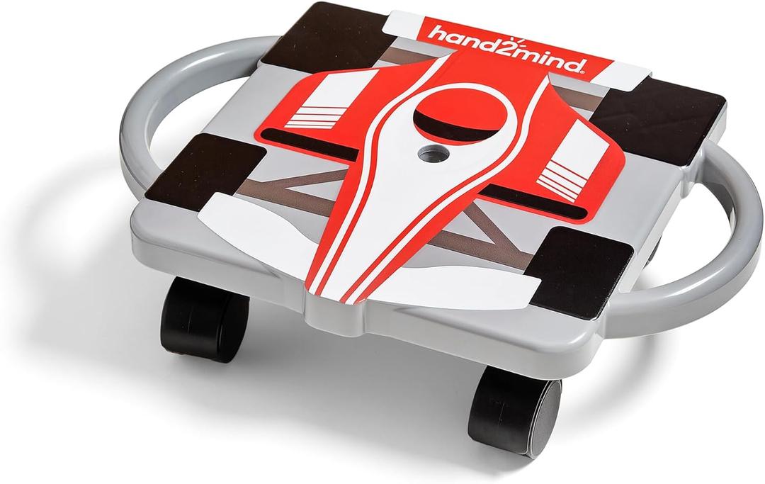 hand2mind Red Speedway Racer Scooter Board, Floor Scooter Board, Gross Motor Toys, Kids Exercise & Physical Education Equipment, Playground Toys, Indoor Active Play, Toddler Outdoor Activities