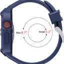 2 x T-ENGINE Band Compatible with Apple Watch SE Band 44mm Series 6 5 4 Series 3 42mm for Men and Women (Blue)