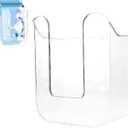 Kitchen Wipes Storage Wall-Mounted Tissue Box Non-Slip Flushable Wipes Holder Clear Dispenser Self-Adhesive Container for Bathroom Kitchen Bedroom Toilet Home