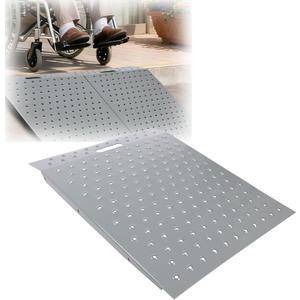29" x 24" Shed Ramp for Riding Mower & Lawn Equipment - 750 LB Capacity Anti-Slip Punch Plate Loading Ramp for ATV, Motorcycles, Garages, Barns,Lawnmower,Golf Car & Wheelchair (1PC)