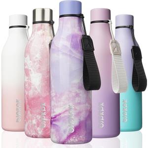 BJPKPK Insulated Water Bottles, 25 oz Stainless Steel Metal Water Bottle with Strap, BPA Free Leak Proof Jugs, Mugs, Flasks, Reusable Thermal Flasks for Sports & Travel, Dawn: Home & Kitchen