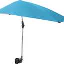 Sport-Brella Versa-Brella SPF 50+ Adjustable Umbrella with Universal Clamp (Bright Aqua)