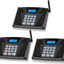 Intercoms Wireless for Home Upgrade, Hands-Free Intercom with Automatic Answer, 5300 Feet Range Full Duplex Home Intercom System for Business Store Office Easy to Use(3Packs, Black)