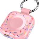 Portable Wireless Charger for Apple Watch 9,1200mAh Fast Charging iWatch Charger KeyChain,Magnetic Wireless Travel Power Bank for Apple Watch Series 9/8/7/6/SE/5/4/3/2/Ultra/Ultra 2, Festival Gift (Colorful Rose Red)