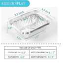 1 Lb Small Aluminum Pans with Lids(40 Pack - 5"4") Tin Foil Pans Disposable Cookware- Cardboard Lids, for Cooking Baking Party Meal,Takeout Trays - To Go Disposable Food Container