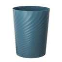 UUJOLY Plastic Trash Can Wastebasket, Garbage Container Basket for Bathrooms, Kitchens, Offices, Kids Rooms, Bluish Green (1 Pack, Dark Blue)