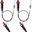 Piezo Spark Igniter with Ignition Switch, with Metal Wire Gasket Nut Grill Igniter Replacement for Gas Grill Fireplace Stove Heater Practical Kitchen Outdoor Accessories