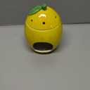 Boston International Wax Melt Warmer Ceramic Tealight Tart Burner, 5" Tall, Lemon