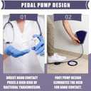 Zhehao Plastic Wall Bracket and Foot Pump Hand Sanitizer Holder Manual Disinfectant Dispensing System Foot-Operated Hand Sanitizer Dispenser, 8.86 x 7.09 x 2.36 Inches