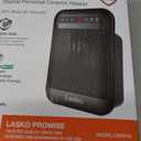 Lasko MyHeat Max Portable Ceramic Space Heater, Tip Over Switch, Overheat Protection, 2 Heat Settings, Adjustable Thermostat, Timer, for Indoor Use, Home, Office, 9 Inches, 1500W, Black, CD09101