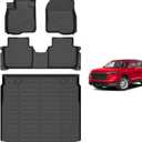 Hutisya-Floor Mats & Cargo Liner Set Fit for 2023-2026 Honda CRV & Honda CR-V Hybrid All Weather Protection Anti-Slip & Durable TPE Full Set Liners Automotive Accessories-Black