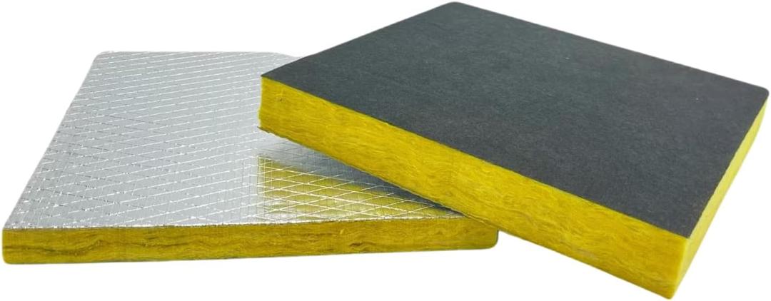 F&L Johns Manville Duct Insulation Panels – 1" to 2" Thick, 24"x24" and 24"x48" – HVAC Thermal Fiberglass Insulation for Sheet Metal Duct Systems R4, R6 & R8 Ductboard (1in x 24in x 24in)