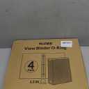SUNEE 1.5 Inch Binders 3 Ring 4 Pack, Clear View 1 1/2 Inch Binders Three Ring PVC-Free (Fit 8.5x11 Inches) for School or Office Supplies, Assorted Pastel
