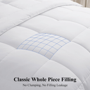 King Comforter Duvet Insert, All Season Quilted Down Alternative, Hotel Luxury Fluffy Soft Cooling, Skin-friendly Machine Washable Reversible Quilted with Corner Tabs (White, 90x120 inches)