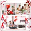 Kathfly 24 Sets Valentines Gnome Mini Plush Figurines Bulk with Heart Cards Red Small Gnome Tired Tray Table Decor Valentine Gift for Coworker Employee Office Home Decoration Galentine Party Supplies