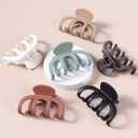 2 x Hair Clips for Women 3.5 Inch Medium Hair Claw Clips for Girls Thin Thick Hair Matte Banana Jaw Clips Hair Accessories for Women (Basic)