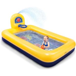 Kiddie Pool, Evajoy Inflatable Kids Pool, Summer Water Party Inflatable Pool for Backyard & Garden 90 * 55 * 35 inch