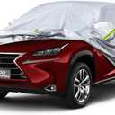 Koukou 6 Layers Car Cover Custom Fit Lexus NX200t/300/300h from 2014 to 2025, Waterproof All Weather for Automobiles, Sun Rain Dust Snow Protection. (Ships from US Warehouse, Arrive Within 3-7 Days) (Silver)