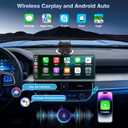 Carplay Screen for Car, 10.26'' Upgrade Wireless CarPlay & Android Auto Car Play Screen with 60PFS,1080P Backup Camera (with a Camera Bracket), GPS Navigation, Voice Control for All Vehicles
