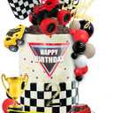 20 PCS Truck Cake Toppers Truck Cake Decorations Hot Red Ball Race Car Flame Blaze Wheel Cake Toppers for Truck Themed Birthday (Truck 1)