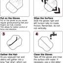 2 x 2 Pcs Static Pet Hair Removal Gloves for Dogs & Cats, Newly Upgraded Thickened Reusable Electrostatic Hair Removal Gloves, Pet Hair Removal Tool for Clothing, Couch, Carpet, Car Seats (1 Pcs Grey + 1 Pcs Pink)