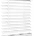 Lotus & Windoware Cordless, 2 Inch Faux Wood Blind, 29.5" Wide x 60" Long, Window Blinds, Blinds & Shades, Blinds for Indoor Windows, Smooth, Bright White - 29.5" x 60", Bright White