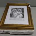 Yaetm Gold 9x12 Picture Frame Matted to 6x8 Set of 4, 1.4 Wide Molding & Rustic Gold Photo Frames 9 x 12 with Tempered Glass, Display on Tabletop & Wall Mounting, 4 Pack