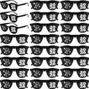 Kingdder Class of 2026 Graduation Sunglasses Bulk 2026 Graduation Eyeglasses Black Grad Cap Photo Booth Props with Stars Design for Party Favor Supplies Decorations(12 Pairs,Vintage)