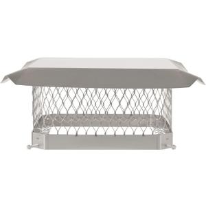 Shelter 13" x 13" Single Flue Bolt-On Chimney Cap, Fully Assembled, Stainless Steel