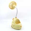 5 x Cute Yellow Duck Desk Fan with Pen Holder Animal Fan, Duck Decor for Office, Funny Accessories, Small USB Fan, Unique Teacher Gift, Coworker Gift, Novelty Decor