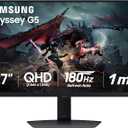 SAMSUNG 27-Inch Odyssey G50D Series QHD Fast IPS G-Sync Compatible Gaming Monitor, 1ms, VESA DisplayHDR 400, 180Hz, AMD FreeSync, Adjustable Stand, Eye Saver Mode, LS27DG500ENXZA