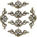 6 PCs Vintage Antique Brass Bail Pull Handle for Wooden Drawer Cabinet Cupboard, Length 3.8-in (9.7 cm) and Height 1.6-in (4 cm)