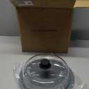 2 in 1, Glass Microwave Splatter Cover for Food & Microwave Place Mat, Plate Splatter Guard Lid with Easy Grip Silicone Handle Knob, Borosilicate Glass with Vent Hole, Food Grade, No Plastic, 10in