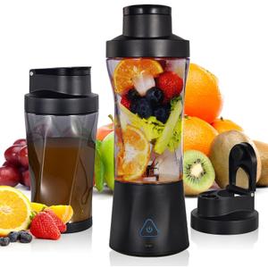 24oz Cordless Mini 360 Watt Portable Blender-for Smoothies Freshly Squeezed Juices 6000mAh Self Cleaning and BPA Free Portable Juicer with 6 Sharp Blade Carbon Black