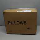 Puredown Goose Feathers and Down Pillow for Sleeping Hotel Collection Bed Pillows, Gusseted, Queen, Set of 2 (Gusseted Style 1)