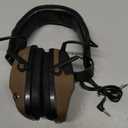 ZOHAN EM054 Electronic Shooting Ear Protection with 4X Sound Amplification, Slim Active Noise Reduction Earmuffs for Gun Range (Brown)