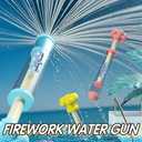 Firework Water Gun, Couples Romantic Firework Style Water Guns, Bulk High Pressure Pull-Out Waterguns for Bathing,Pool,Party Entertainment (2pcs) (2pc-blue + Yellow)