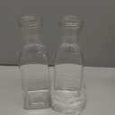 NETANY Plastic 50 Oz Water Carafe with Flip Top Lid, Set of 2 Square Base Juice Containers, Clear Plastic Pitcher - for Water, Iced Tea, Juice, Beverage, Cold Brew and Mimosa Bar - HAND WASH ONLY