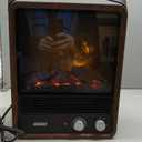 Shinic Electric Fireplace Heaters for Indoor Use,1500W Space Heater with Crackling Sound & 3D Realistic Flame, Safety Protection, Portable Fireplace Heater for Home Office Christmas Decoration, Oak (11.8" x 5.9" 14.6")