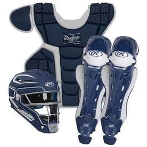 Rawlings | MACH Catcher's Set | Baseball | Intermediate | Navy/White, Intermediate Ages 12-15