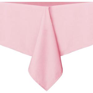 Rectangle Tablecloth Stain and Wrinkle Resistant Washable Polyester Table Cloth, Decorative Fabric Table Cover for Dining Tables, Buffet Parties and Camping, Pink  100x56 inch