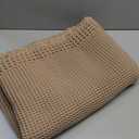 RESARE Waffle Bathroom Runner Rugs, Super Absorbent Bath Mat Non Slip Washable Quick Dry, Upgraded Ultra Soft Boho Bath Rugs with Tassels for Hallway Bedroom Laundry Room, 2'x6'(24"x72"), Brown