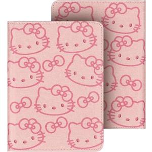 Case for 7"/6.8" Kindle Paperwhite(12th/11th Generation-2024/2021) and Kindle Colorsoft Signature Edition, Slim PU Shell Cover Case with Auto-Wake/Sleep for Kindle Paperwhite 2024, Flowers (Pink)