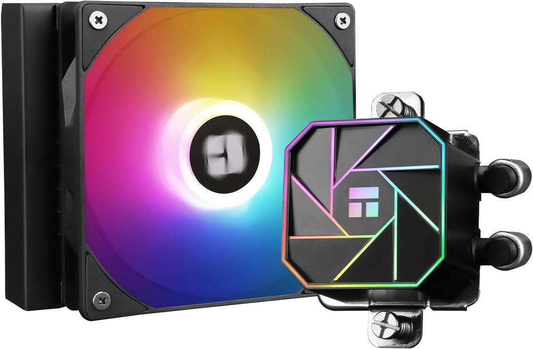 Aqua Elite 120 V3 Liquid CPU Cooler, AIO Pump Head Speed up to 3300RPM, TL-C12B-S V2 PWM Fans,for AMD/AM4/AM5, Intel LGA1150/1151/1200/2011/1700, Computer CPU Aio Cooler